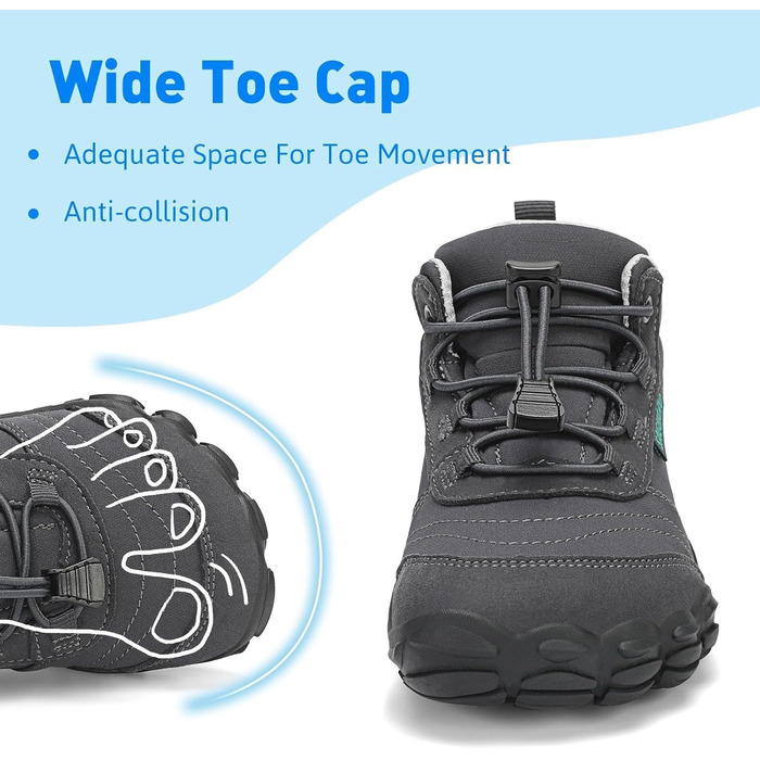 Дитячі шкарпетки-мокасини Saguaro для ходьби та подорожей, дихаючі, неслизькі, легкі, розмір 26-36 (32 EU), сірий New