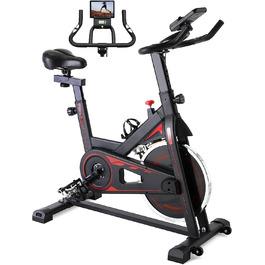 Велотренажер Heimtrainer для дому, до 150 кг, 10 кг маховик, LCD-дисплей, тримач для iPad та пляшки, фітнес велосипед для кардіо-тренувань