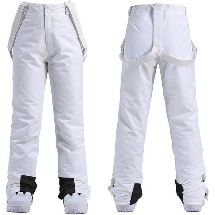 WOWULOVELY Жіночий зимовий костюм для катання на лижах, водонепроникний, вітронепроникний, комплект куртки та штанів, ізольований сніговий костюм, для сноубордингу, білий (XL, White-f)