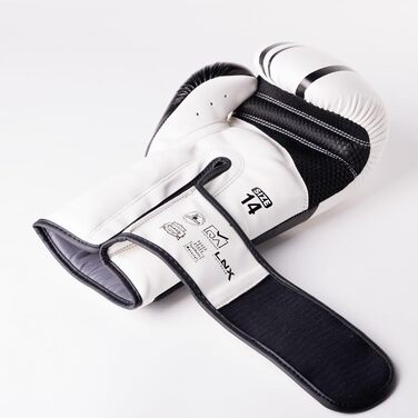 Боксерські рукавички LNX Challenge 16 Oz для чоловіків, жінок і дітей, кікбоксинг, бокс, муай-тай, MMA, білі