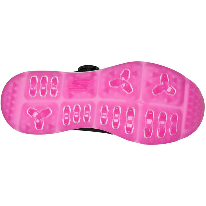 Жіноче golf-взуття Skechers Go Golf Elite 5 Arch Fit, водонепроникні сліпони, розмір 39 EU, чорно-рожевий колір