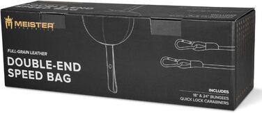 Спортивна сумка Meister SpeedKills з міцної шкіри, з еластичними шнурами та легким латексним мішечком (великий, 22.9 см)