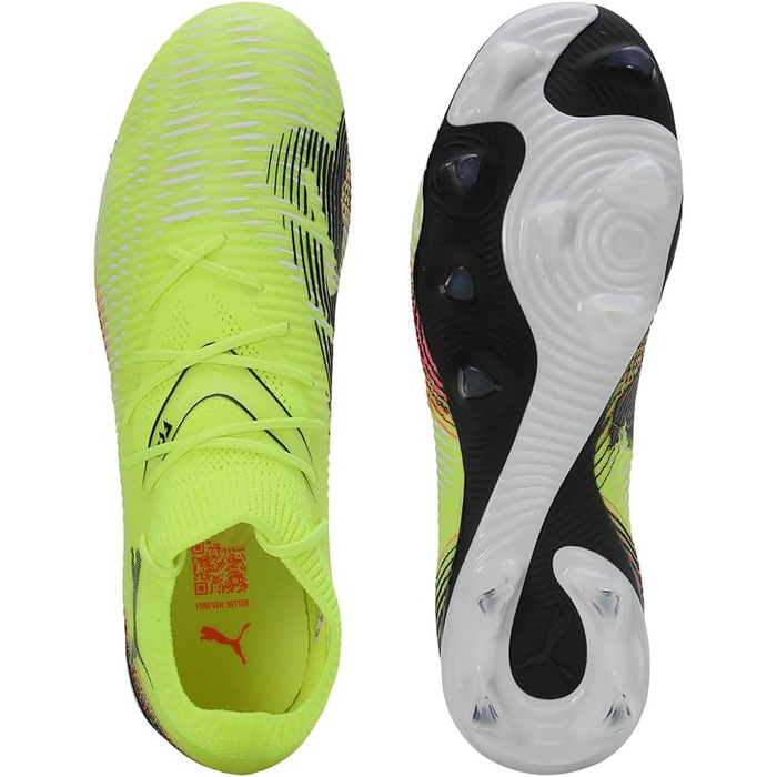 Жіночі футбольні бутси PUMA Future 8 Match Fg/Ag, 38 EU, Yellow Alert/Aged Silver/Sun Struck