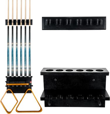 Тримач для київ (6 шт.) - стійка для більярдних київ, аксесуар для більярдного столу, чорний