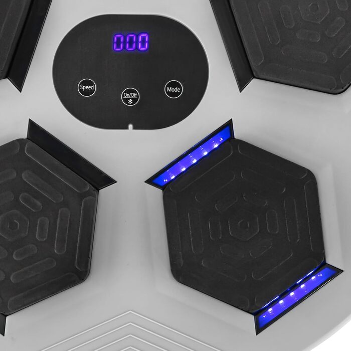 ACROSSPART Музична бокс-машина Bluetooth, електронний боксер для дорослих, настінна боксерська панель із музикою, регульована швидкість, біла