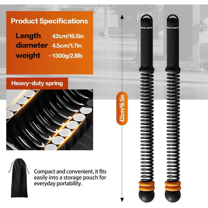 Важкі тренувальні канати, бойові канати без мотузки, бездротові тренувальні канати з регульованим обтяжувачем та ергономічною ручкою