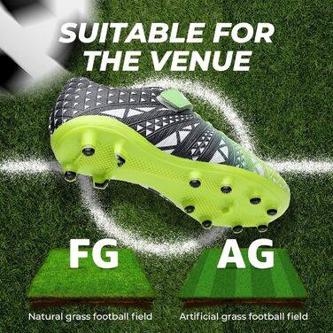 Дитячі футбольні бутси Littleplum: Outdoor Soccer Shoes, 37 EU, Синьо-зелені