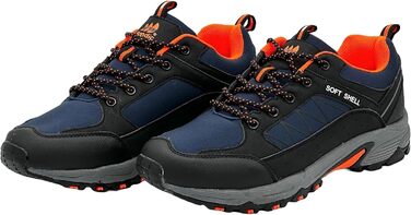Чоловічі та жіночі трекінгові черевики Softshell для хайкінгу та трейлраннінгу (41 EU, Navy Orange)