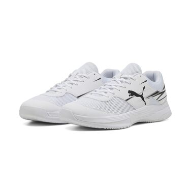 Кросівки для залу PUMA Unisex Varion II Indoor Court Shoe, біло-чорні