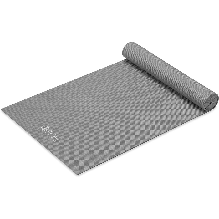 Йога-мат Gaiam Essentials з ременем, 183×61×0,6 см, високоякісний килимок для йоги