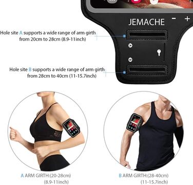 Спортивний браслет для Samsung Galaxy S25/S24/S23/S22/S21 Ultra (5G) JEMACHE, чорний