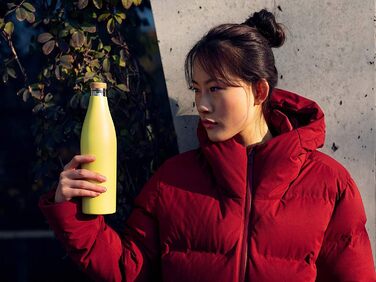 Термос-пляшка SIGG Meridian Ultra Lemon 0,5 л, подвійна стінка, нержавіюча сталь, бамбукова кришка, ізольована, BPA та пластику не містить, герметична, для води та напоїв