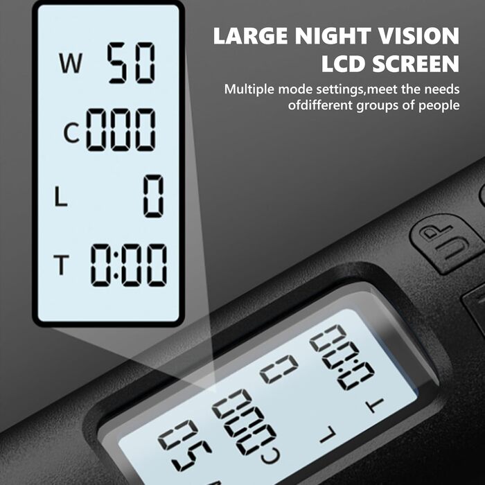 Стрибкове канат Flintronic з лічильником, регульований, з підшипниками та неслизькими ручками, інтелектуальний, з вагою, для тренувань, фітнесу, боксу (#1 Чорний)