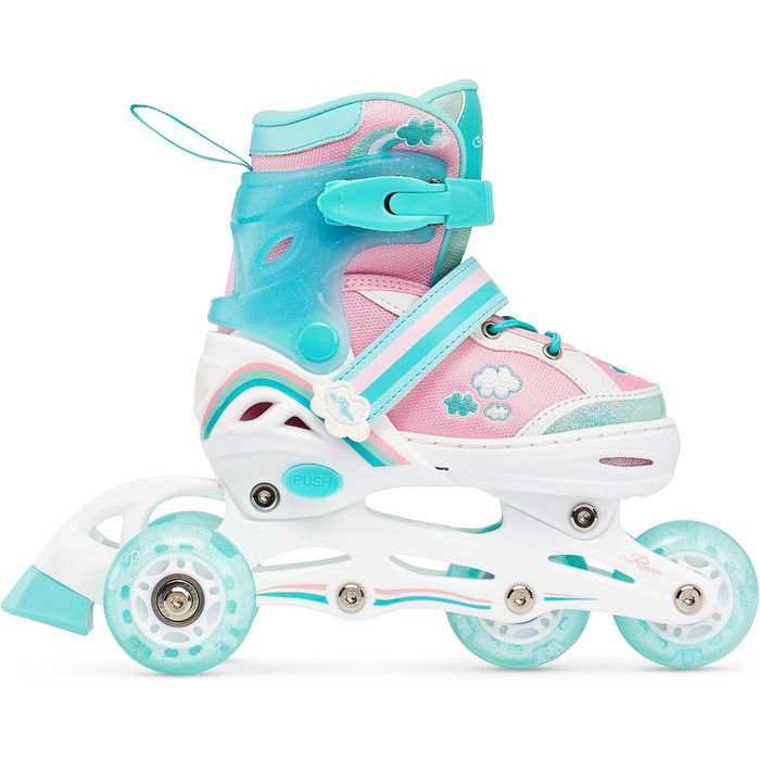 Дитячі ролики-коньки 4-в-1 RAVEN Zoya Mint, регульовані 30-33 (18,5-20,5 см)