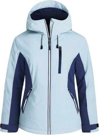 GEYSE Daen: Водонепроникна зимова куртка для сноубордингу та лижного спорту. Тепла куртка з капюшоном, кольори: фіолетовий, помаранчево-фіолетовий, блакитний та темно-синій. Розмір L.