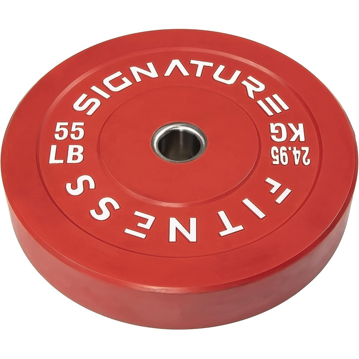 Олімпійський диск Signature Fitness 25 кг, сталева втулка, 5,1 см, кольоровий