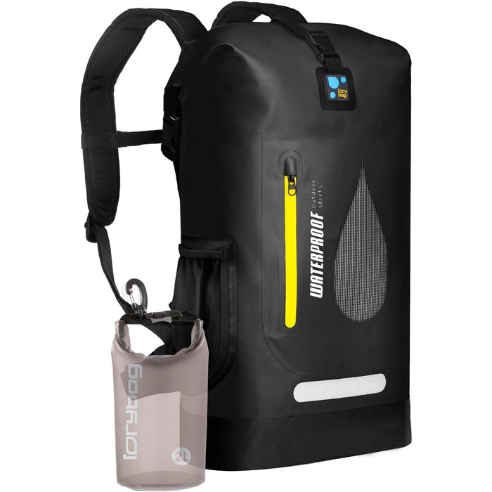 Водонепроникний рюкзак IDRYBAG 30L, PVC, для каякінгу, кану, кемпінгу, туризму (Чорний)