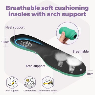 Жіночі кросівки для бігу FitVille з широкою стопою: дихаючі, легкі, зручні для ходьби (38 EU, чорний)