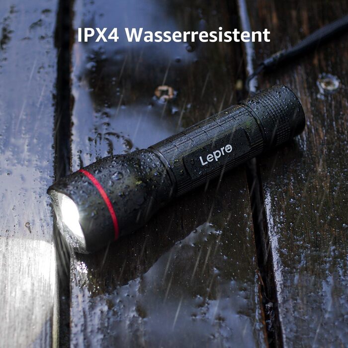 LED ліхтарик Lepro LE2000: 5 режимів, Zoom, водонепроникний, для кемпінгу, риболовлі, туризму, подарунок (2 шт.)