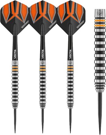 Дротики WINMAU Fury 24 г з вольфраму, з призмовими флайтами та Vecta-шафтами