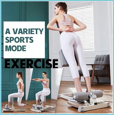 ЛеїкФітнес Сіді Скват Бенч - тренажер для пресу та ніг, багатофункціональний, для дому та фітнес-клубу, бежевий