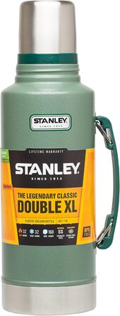 Термос Stanley Classic Legendary 1 л - Зберігає тепло/холод 24 год - Миється в посудомийній машині - Кришка-чашка - Без BPA - Нержавіюча сталь