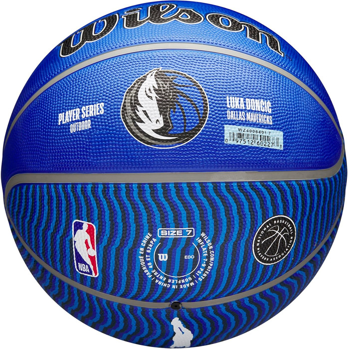 Баскетбольний м'яч WILSON NBA Luka Doncic, для вулиці, розмір 7, 17,8–74,9 см, міні