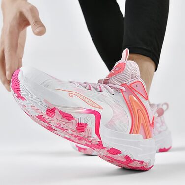 Жіночі баскетбольні кросівки, модні хай-топ спортивні снікерси, легкі волейбольні кросівки для ходьби, бігу, занять спортом на відкритому повітрі, рожеві, 41 EU