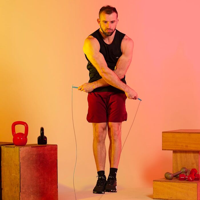 Стрибкове канат Elite Jumps Bullet Comp – професійне швидкісне канат для тренувань Double Under та фітнесу – легкий та міцний, чорний