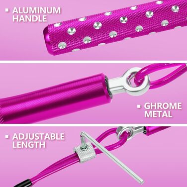 Стрибкове канат Springseil Wastou: регульований, для фітнесу, дорослих, дітей, чоловіків, жінок (рожевий)