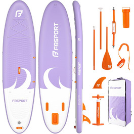 Надувний SUP дошка FBSPORT для SUP-бордингу та серфінгу, 335x84x15 см, з аксесуарами (фіолетовий)