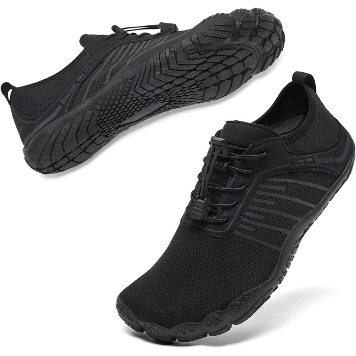 Водні черевики Raqua для плавання та відпочинку на пляжі - чорні (44 EU, Wz1112)