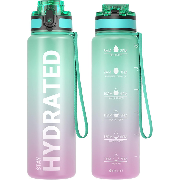 Спортивна пляшка Sahara Sailor 750 мл, BPA-free Tritan, герметична, для води, для велосипеда, кемпінгу, йоги, фітнесу, колір Kaugummi