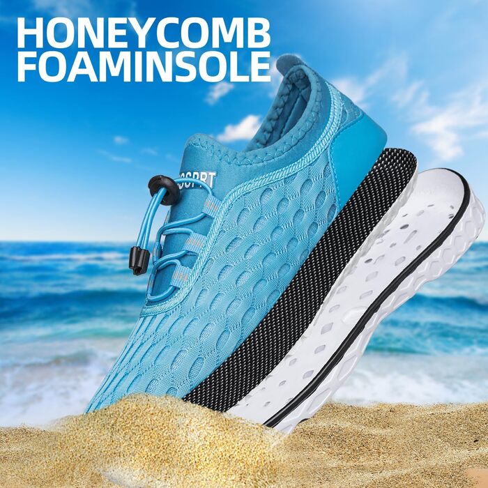 Жіночі водяні черевики DOUSSPRT, спортивні, швидковисихаючі, білі (38 EU)