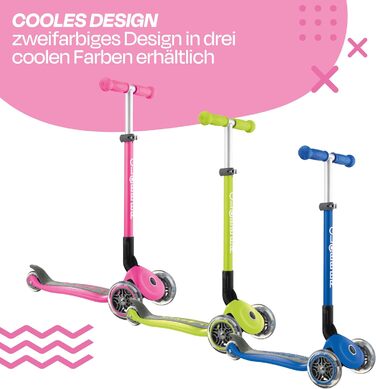 Дитячий триколісний самокат GLOBBER Primo Foldable, 120/80 мм, ABEC 5, складаний, регульована висота