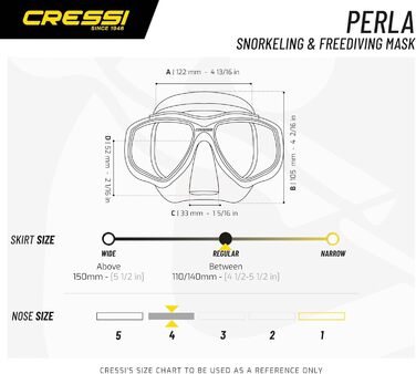 Сноркельний набір Cressi Perla: маска та трубка, прозоро-синій, універсальний розмір, для дорослих, унісекс