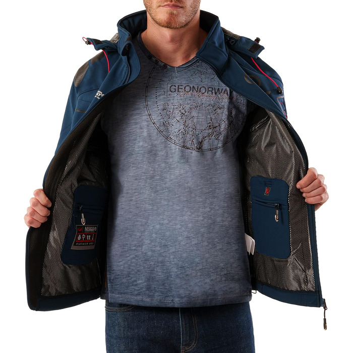 Softshell куртка Geographical Norway Tangata Herren, червона (S) – функціональне outdoor одяг