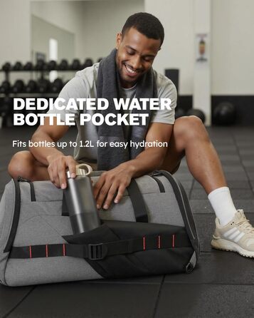 Спортивна сумка Tolaccea: велика містка сумка-рюкзак з відділенням для взуття та мокрих речей. Ідеальна для тренувань, подорожей, басейну, сауни, футболу (для чоловіків та жінок)