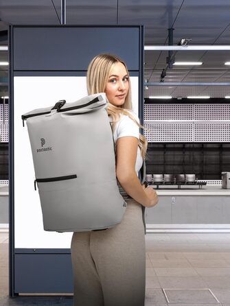 Рюкзак Pactastic Rolltop 70 л, водостійкий, для ноутбука, розширюваний, веганський матеріал, ручна поклажа