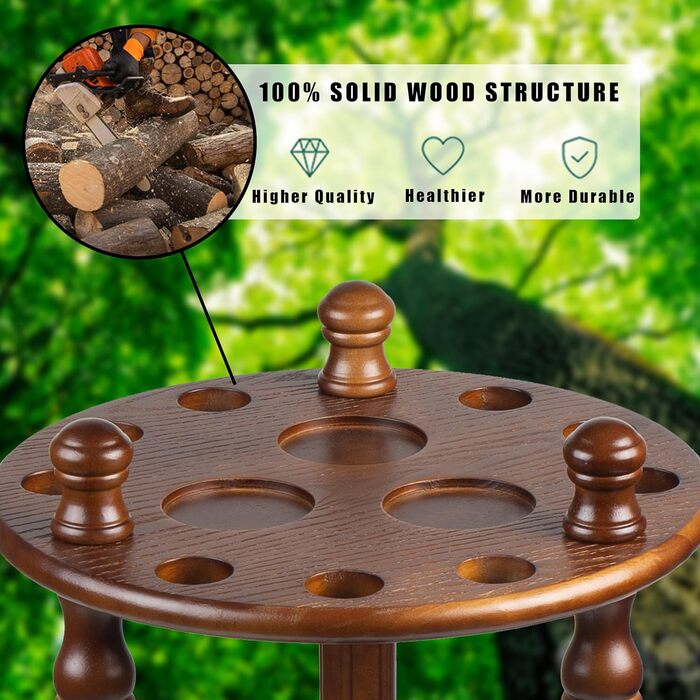 Стійка для київ для більярдних київ Collapsar – 9 відділень, масивна деревина, підлоговий тип (темно-волоський горіх)