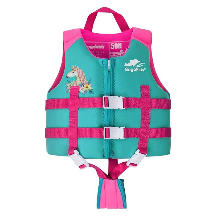 Дитяча жилетка для плавання Gogokids Float Jacket – рожева, для дітей 2-9 років (15-35 кг), S (2-3 роки)