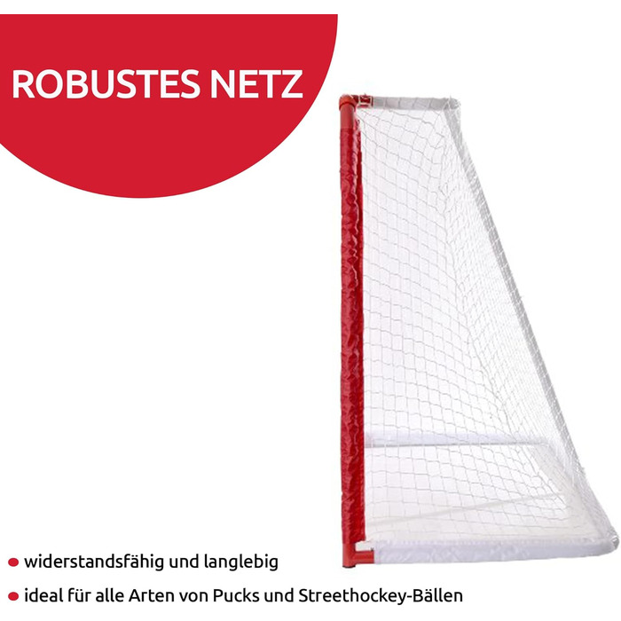 Ворота для хокею Street-Hockeytor 50'' Outdoor, для дітей, червоно-білі, 127x107x66 см