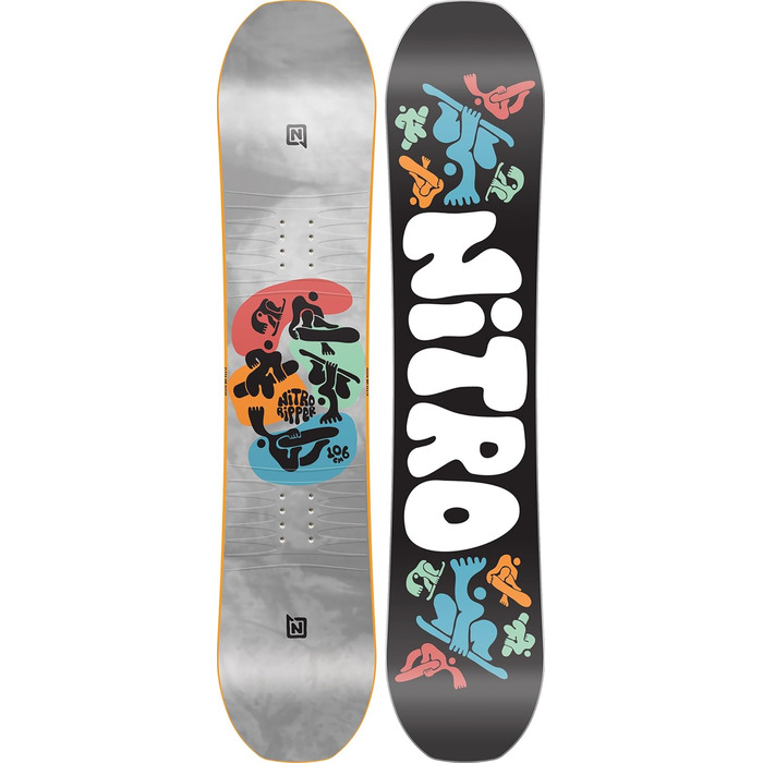 Сноуборд Nitro Ripper 106 см для дітей, юнісекс, мультиколір, колекція 2024, Німеччина