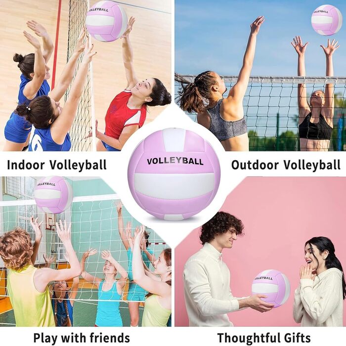 М'яч для волейболу WANDGU Beachvolleyball: М'який дотик, водонепроникний, офіційний розмір 5, 64 см, 1 шт.