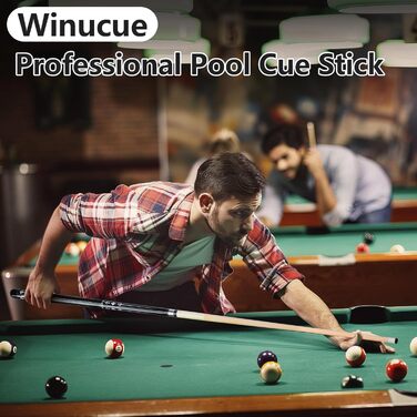 Більярдний кий 18/19/20/21 oz, 58' - професійний кий для більярду, 13mm наконечник, для гри 8/9 куль, чорний 21oz
