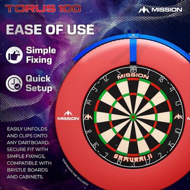 LED освітлення для дартс Mission Darts TOR100 Torus 100, портативна складна система підсвітки для дартсу, для подорожей