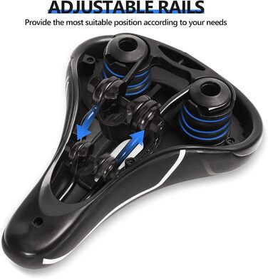 Зручний велосипедний сідло Cityradsättel для міста, чоловічий/жіночий, з Memory Foam, ергономічний, широкий, з інструментом (чорний, Стиль 3)