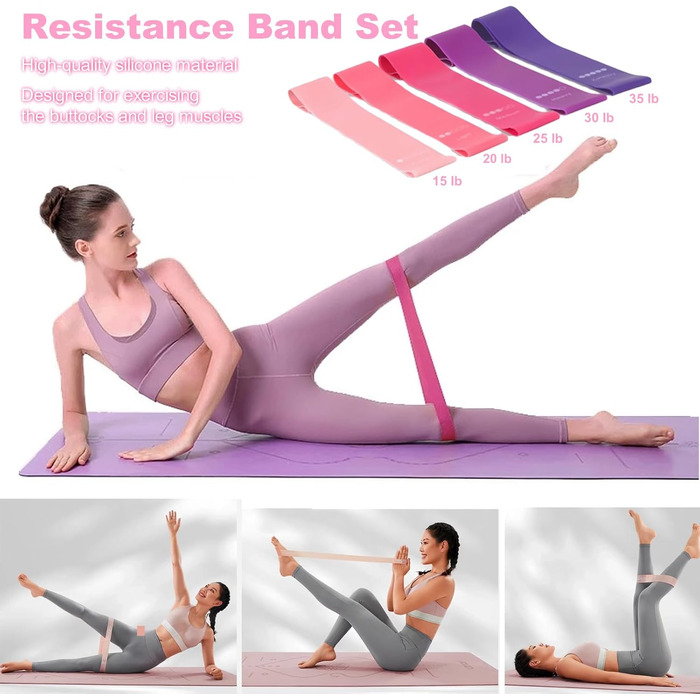 Набір для пілатесу вдома 13-в-1: м'яч, шкарпетки, гумки, ремінь. Чорний колір