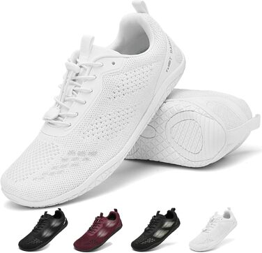 Босоніжки Geweo для жінок та чоловіків: зручні спортивні кросівки з широкою передньою частиною, легкі босоніжки для фітнесу, кросфіту, силових тренувань, трекінгу, унісекс, розміри 37-47 EU (білі, 45 EU широкі)