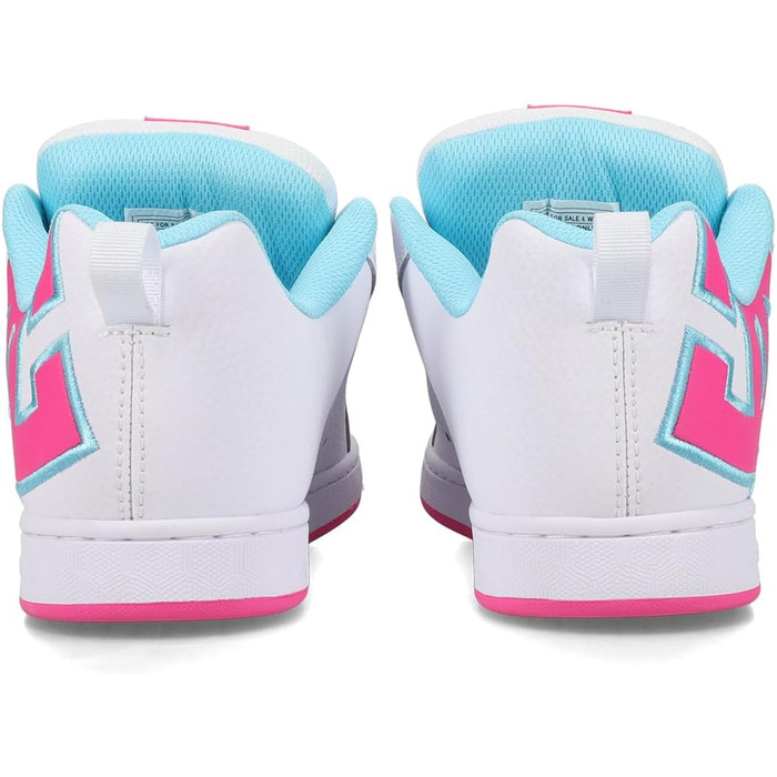 Жіночі кросівки DC Shoes Court Graffik, 39 EU, білий, рожевий, блакитний